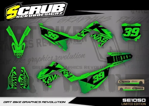 Kawasaki KX125 KX250 2003-2008 POLISPORT RESTYLE Graphics decals stickers kit