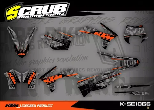 Graphics Kit KTM EXC 2012 2013 125 200 250 350 450 500 Decals Stickers