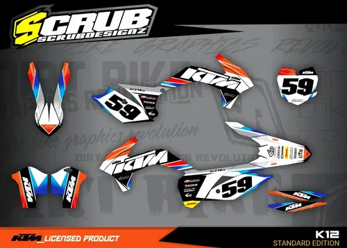 KTM graphics SX SXf 125 150 250 350 450 - 2013 2014 2015 SCRUB decals
