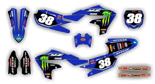 Graphics decals stickers kit Yamaha YZ250F 2019-2023 YZ450F 2018-2022