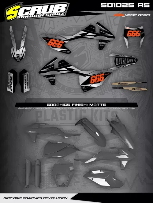 Plastics + Graphics KTM 2017 2018 2019 XC-W XCF-W EXC EXC-F Custom Race Number