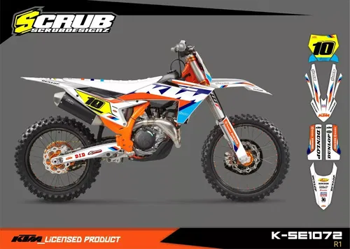 KTM 2023 2024 SX SX-F XC XC-F Graphics decals stickers kit | Custom race number