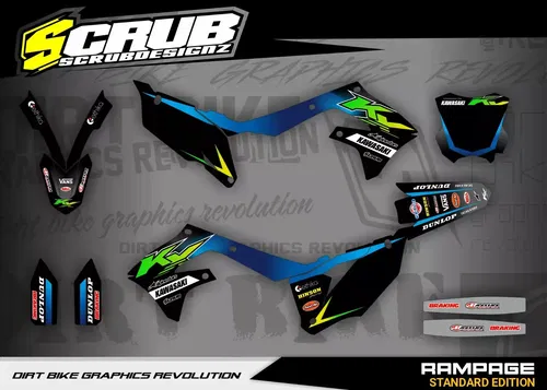 Graphics Kawasaki KX450 2019-2023 KX250 2021-2024 KXF Decals Stickers kit