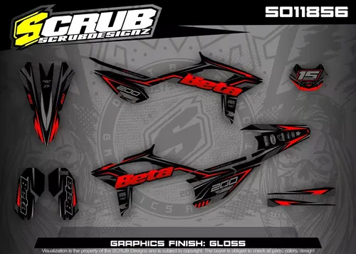 Plastics + Graphics applied Beta RR 2020 2021 2022 decals stickers