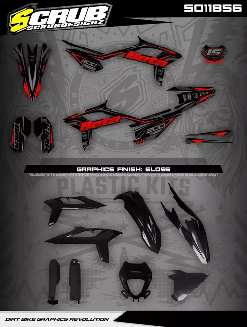 Plastics + Graphics applied Beta RR 2020 2021 2022 decals stickers