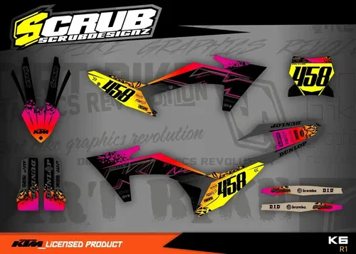 Plastics + Graphics KTM 2023 2024 XC XC-F SX SX-F + Race Number