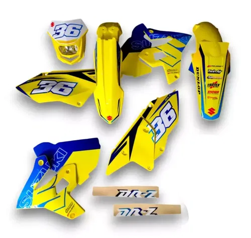 Plastics + Graphics + Headlight for Suzuki DRZ400 1999-2024 Polisport RESTYLE