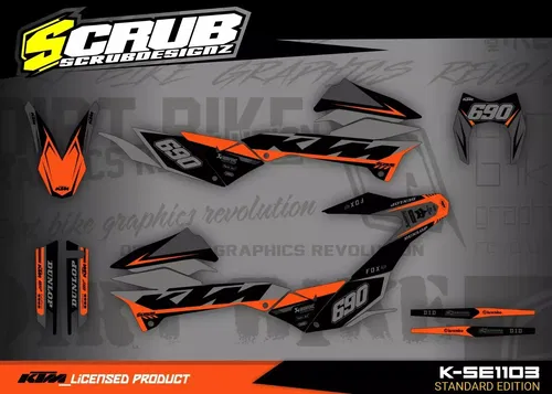 KTM SMC-R 690 2012 2013 2014 2015 2016 2017 2018 Supermoto Graphics decals