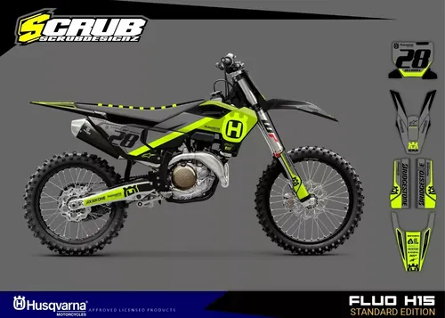 Plastics + Graphics Husqvarna TC FC FX 2023 2024 Fluo Custom race number + name