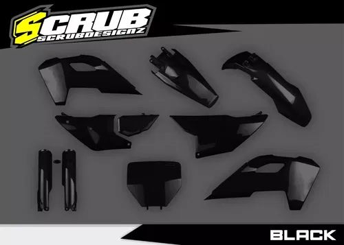 Plastics + Graphics Husqvarna TC FC FX 2023 2024 Fluo Custom race number + name