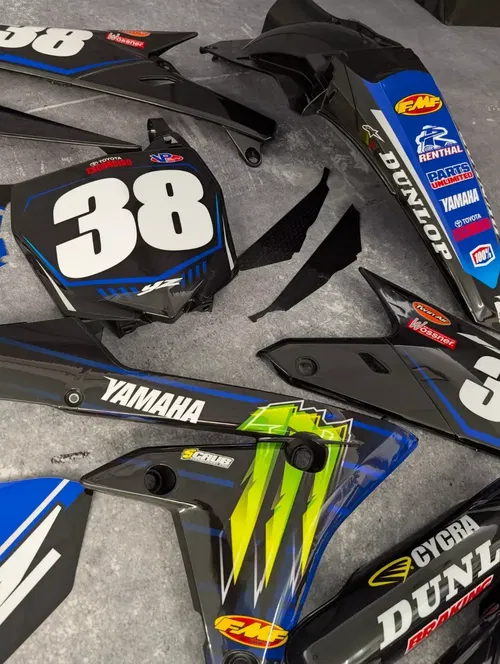 Plastics + Graphics Yamaha YZ450F 2014-2017 YZ250F 2014-2018 Free race number