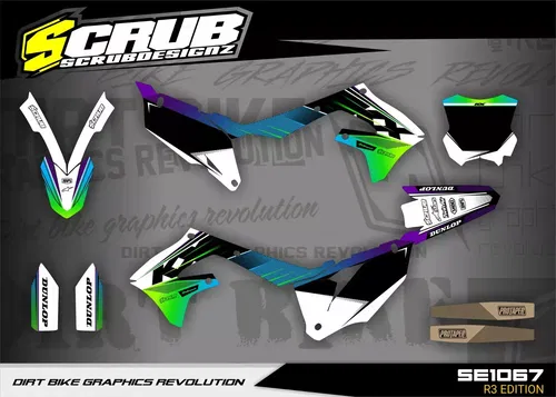 Graphics Kawasaki KX450 2019-2023 KX250 2021-2024 KXF Decals Stickers kit