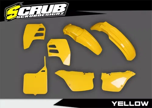 Suzuki RM125 1989 - 1990 - 1991 Yellow OEM color Motocross Plastic Body Kit