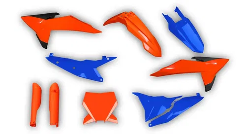 KTM 2025 SMR 450 Plastics kit + Fork guards Orange Blue