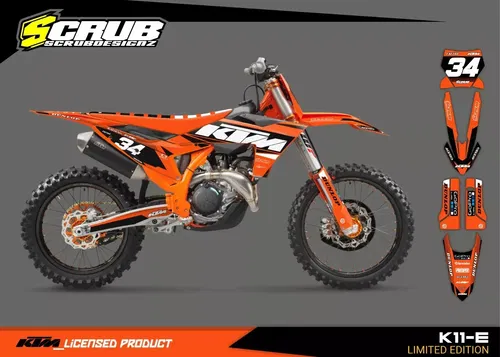 Plastics + Graphics applied KTM 2023 2024 XC XC-F SX SX-F 125 250 300 350 450