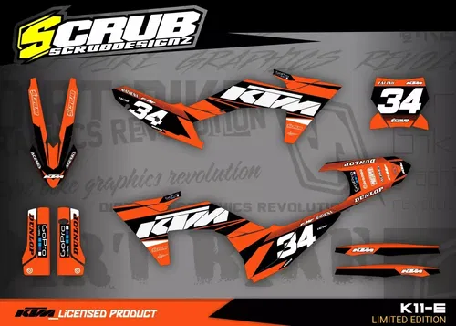 Plastics + Graphics applied KTM 2023 2024 XC XC-F SX SX-F 125 250 300 350 450