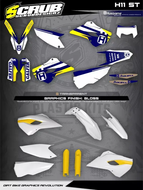 Plastics + Graphics Husqvarna TE FE 2015 125 250 350 450 501 applied