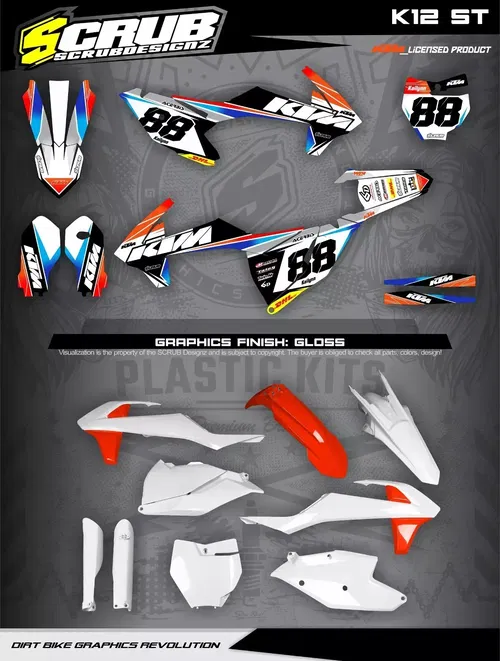 Plastics + Graphics KTM SX 85 2018-2024 Custom race number + name