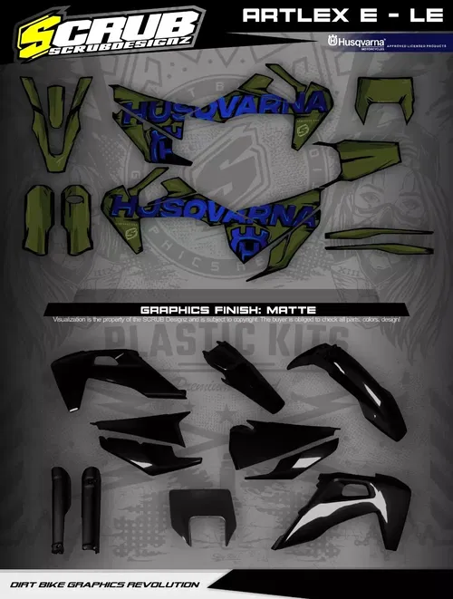 Plastics + Graphics Husqvarna TE FE 2020 2021 2022 2023