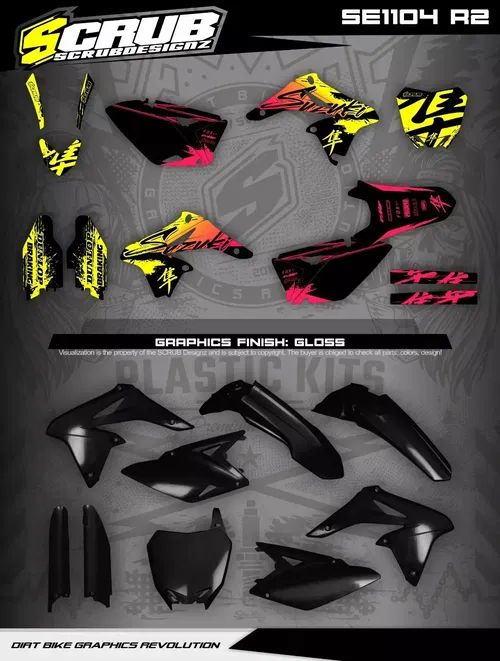 Plastics + Graphics Suzuki RMZ 250 2010-2018 decals applied
