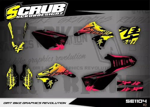 Plastics + Graphics Suzuki RMZ 250 2010-2018 decals applied