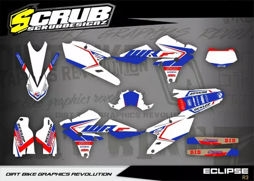 Graphics Kit Yamaha WR250F 2015-2019 WR450F 2016-2018 WRF Decals Stickers