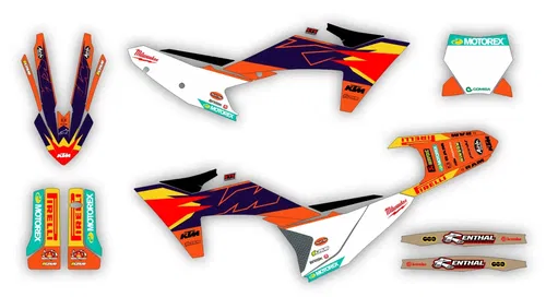 KTM Graphic SX SXF 2023 2024 125 250 300 350 450 Decals XC XCf SCRUB