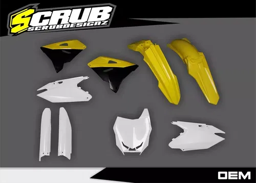 Polisport Restyle Suzuki RM125 RM250 2001-2008 Plastics kit RM 125 250 OEM Color