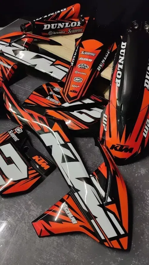 Plastics + Graphics applied KTM 2016-2018 XC XC-F SX SX-F | custom name+number