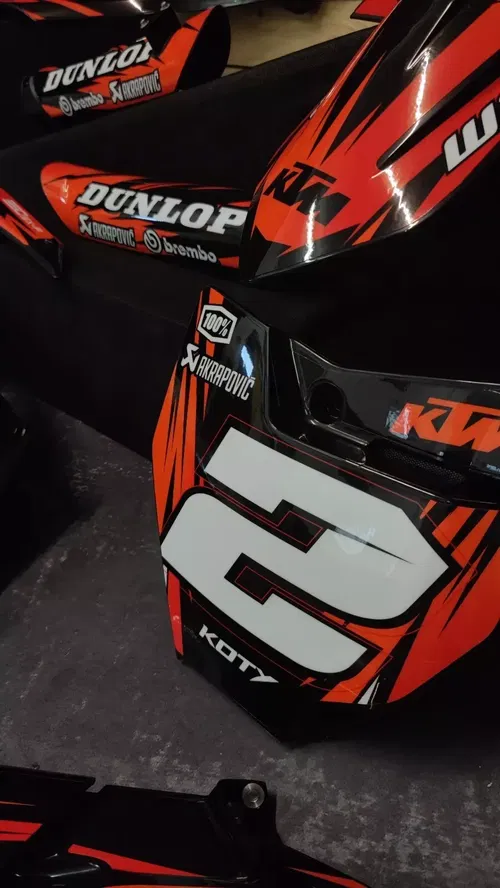 Plastics + Graphics applied KTM 2016-2018 XC XC-F SX SX-F | custom name+number
