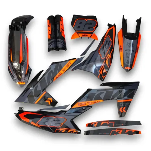 Plastics + Graphics applied KTM 2023 2024 XC XC-F SX SX-F 125 250 300 350 450
