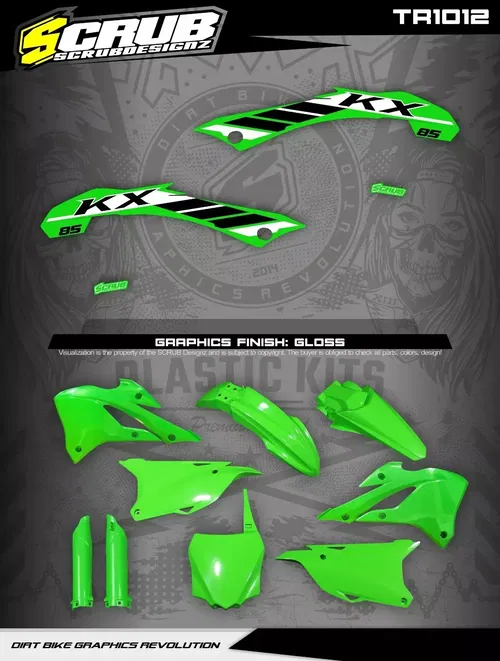 Restyle Plastics + Replica Decals for Kawasaki KX85 2014-2025 Graphics Stickers