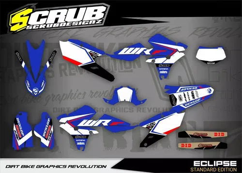 Graphics Yamaha WR250f 2015-2019 WR450f 2016 2017 2018 WRf Decals Stickers SCRUB