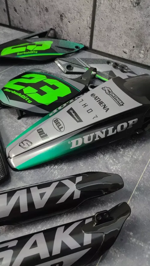 Plastics + Graphics Kawasaki KX450F 2009 2010 2011 CUSTOM race number name