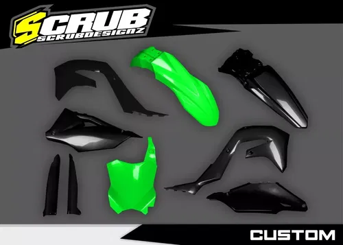 Plastics + Graphics Kawasaki KX Restyle KX125 KX250 2004-2008 custom