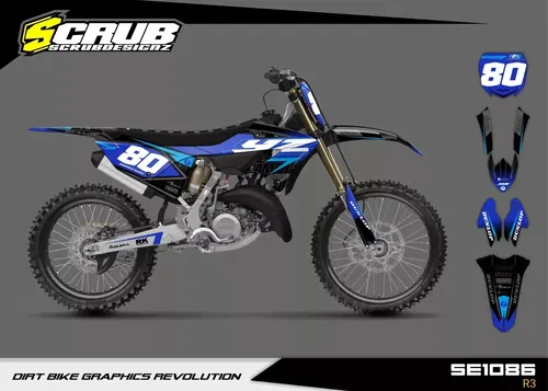 Plastics + Graphics Yamaha YZ125 YZ250 2022 2023 2024 2025 Custom number+name