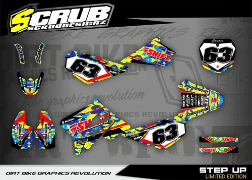 Suzuki RM85 2002 - 2023 Graphics Decals Stickers Kit SCRUB RM 85