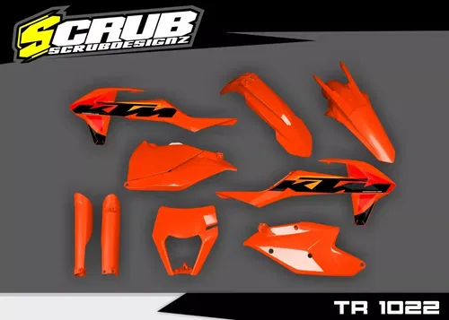 KTM EXC EXC-F XC-W XCF-W 2017-2019 Plastics kit +Restyle replica decals graphics