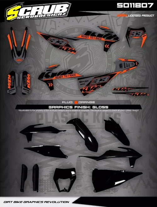Plastics + Graphics KTM 2020 2021 2022 2023 XC-W XCF-W EXC EXC-F decals stickers