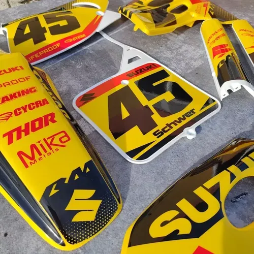 Plastics + Graphics Suzuki 1993 1994 1995 RM125 RM250 fitted decals sticker