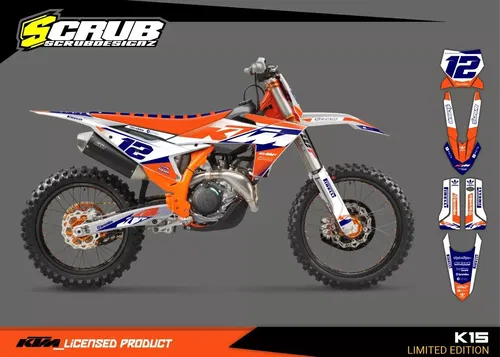 KTM 2023 2024 SX SX-F XC XC-F Graphics decals stickers kit | Custom race number