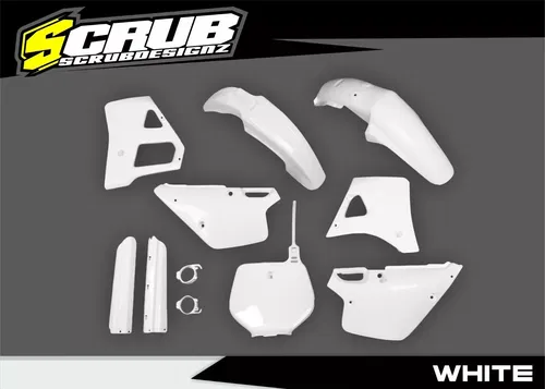 Yamaha YZ 125 1992 Motocross White Plastic Body Kit
