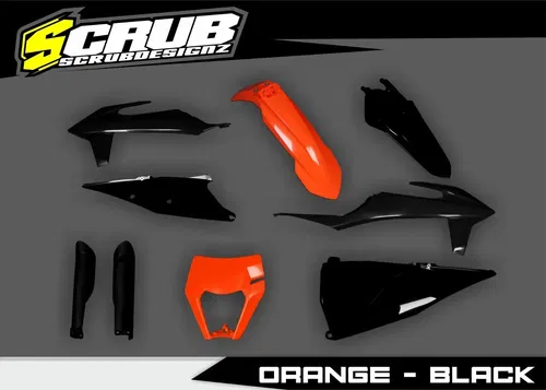 Plastics Kit KTM EXC EXC-F XC-W XCF-W 2020 2021 2022 2023 Orange - Black