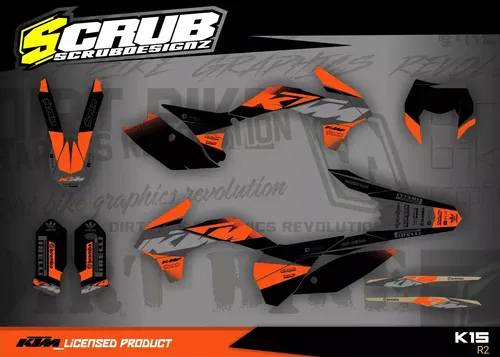 Graphics Kit KTM EXC 2014 2015 2016 125-200-250-350-450-500 Decals Stickers