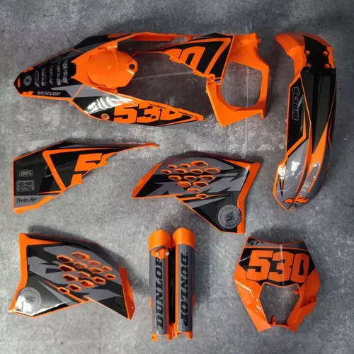 Plastics + Graphics applied KTM EXC EXC-F 2008 2009 2010 2011 XC-W XCF-W
