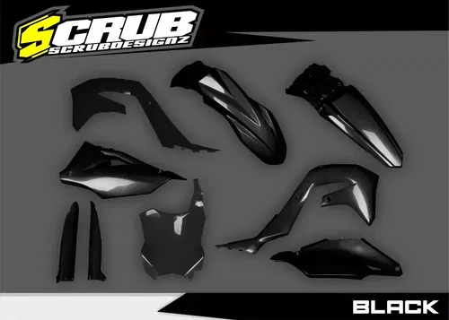 Plastics + Graphics Kawasaki KX Restyle KX125 KX250 2004-2008 - name+number