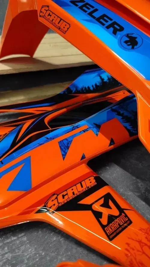 Plastics + Graphics applied KTM 2020 2021 2022 2023 XC-W XCF-W EXC EXC-F