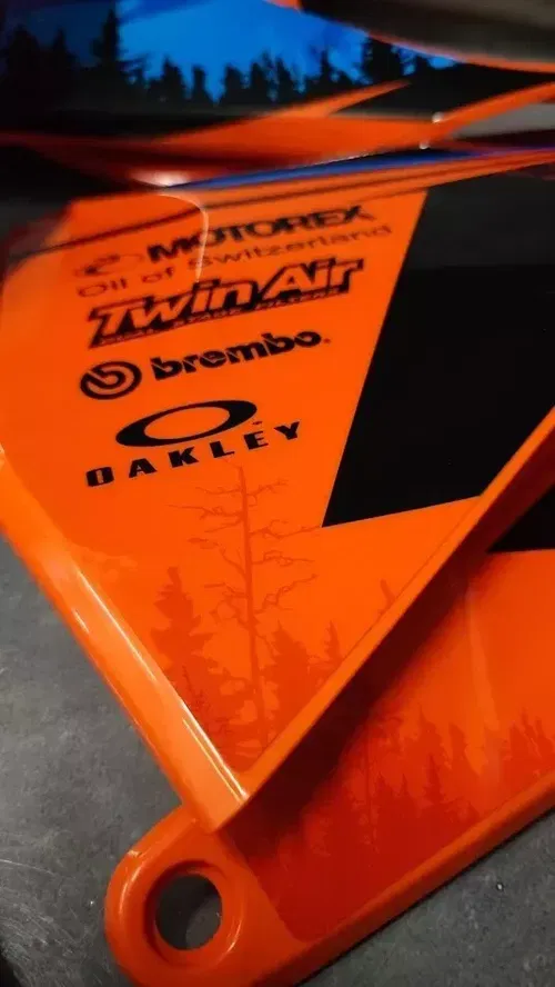 Plastics + Graphics applied KTM 2020 2021 2022 2023 XC-W XCF-W EXC EXC-F