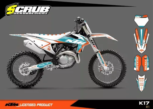 Plastics + Graphics applied KTM 2019 2020 2021 2022 XC XC-F SX SX-f SCRUB