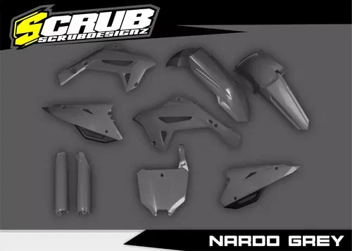 Honda 2002-2007 CR125R CR250R | New Polisport Restyle Plastic kit 2022 Gray